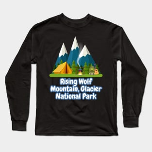 Rising Wolf Mountain, Glacier National Park Long Sleeve T-Shirt